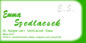 emma szedlacsek business card